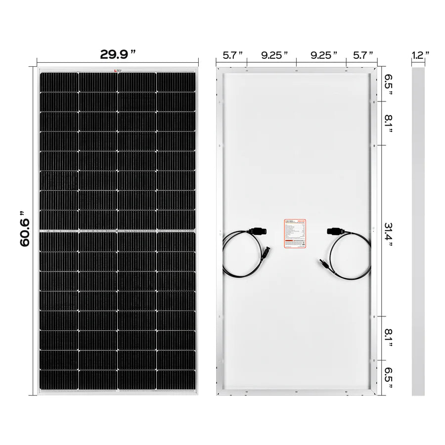 MEGA 250 | 250 Watt Solar Panel | Premier 12V Off-Grid Solar Panel for RVs, Vans, Boats | 25-Year Output Warranty | UL Certified Rich Solar