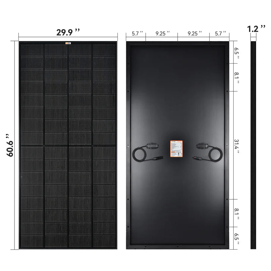 MEGA 250 | 250 Watt Solar Panel | Premier 12V Off-Grid Solar Panel for RVs, Vans, Boats | 25-Year Output Warranty | UL Certified Rich Solar