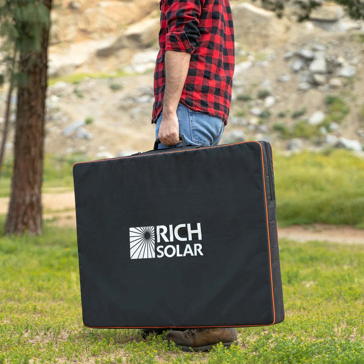MEGA 200 Portable Briefcase Solar Panel | 200 Watt Portable Solar Panel | Powerful 12V Portable Solar Panel for Generators, Power Stations, Campers | High Efficiency Rich Solar