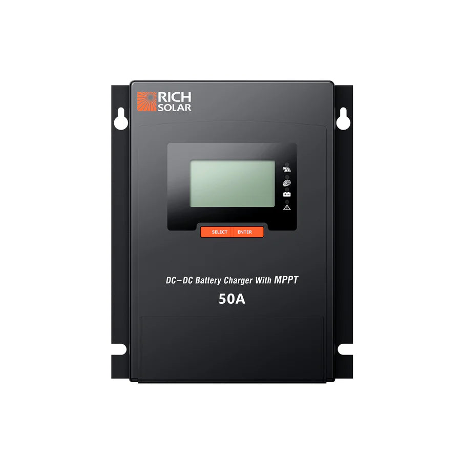 BRAVO 50 DC | 50 Amp DC-DC Solar Charge Controller with MPPT | Premium 50A 12V/24V DC-DC Solar Controller with MPPT for RVs, Trailers, Campers, Vans, Boats, Off-Grid | #1 Ranked DC to DC Solar Controller Rich Solar