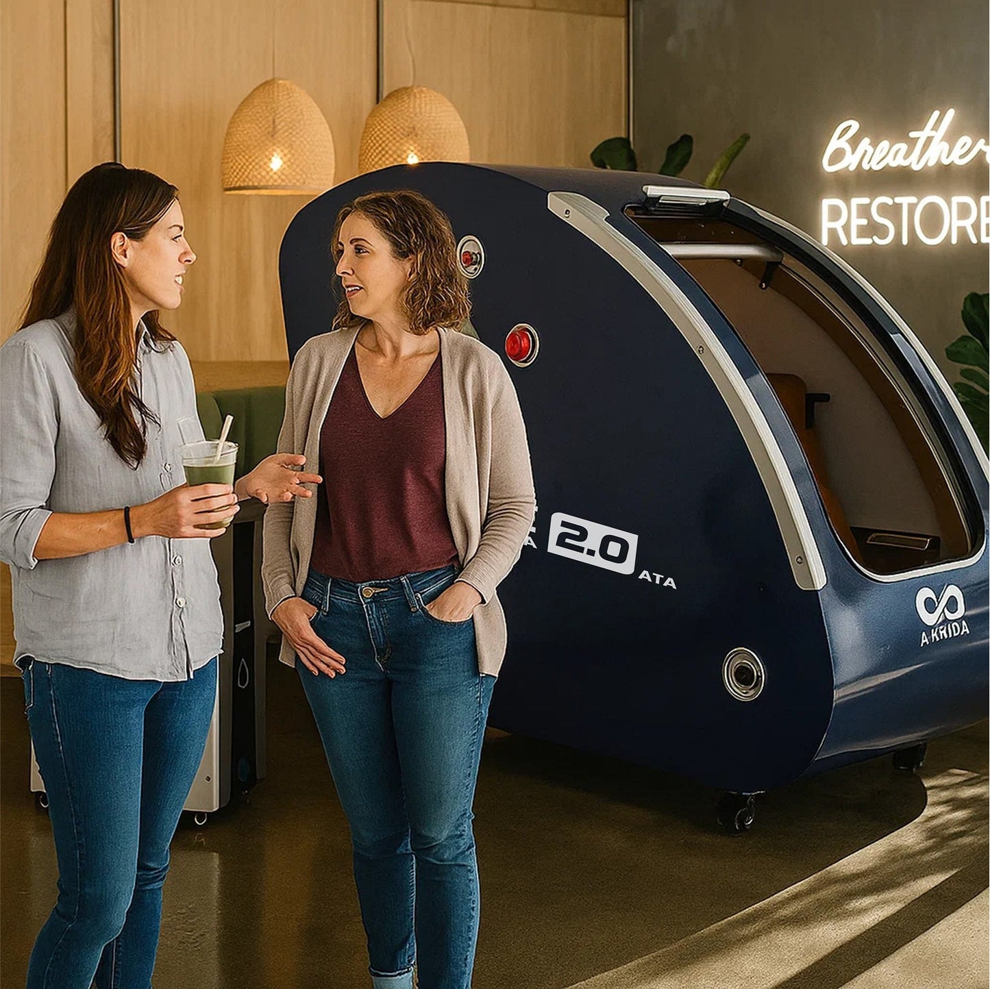 Sitting Hard Shell Hyperbaric Chamber 1.3-2.0 ATA -Airvida Elite The Recovery Outlet