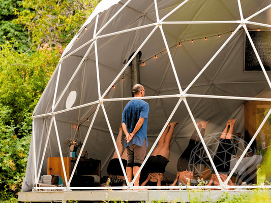 10M Deluxe Glamping Dome, Heavy Frame (White, Sage Green, Desert Beige) Phoenyx Domes