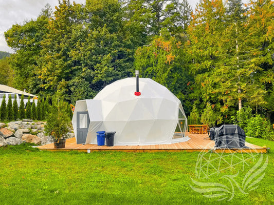 8M Deluxe Glamping Phoenix Dome, Medium Frame (White, Sage Green, Desert Beige) Phoenyx Domes