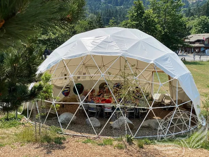 9M Deluxe Glamping Phoenyx Dome, Heavy Frame (White, Sage Green, Desert Beige) Phoenyx Domes