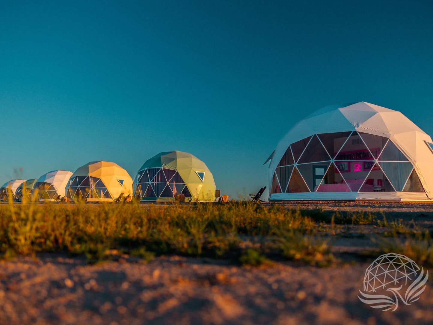 9M Deluxe Glamping Phoenyx Dome, Heavy Frame (White, Sage Green, Desert Beige) Phoenyx Domes