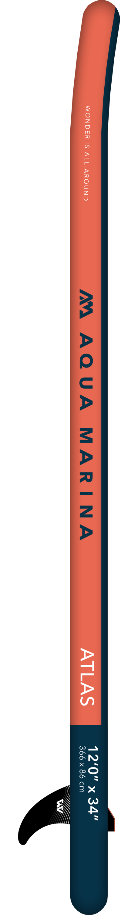 Aqua Marina Atlas (Sky Glider) – Advanced All-Around iSUP, 3.66m/15cm, with Carbon/Fiberglass Hybrid PASTEL Paddle and Coil Leash Aqua Marina