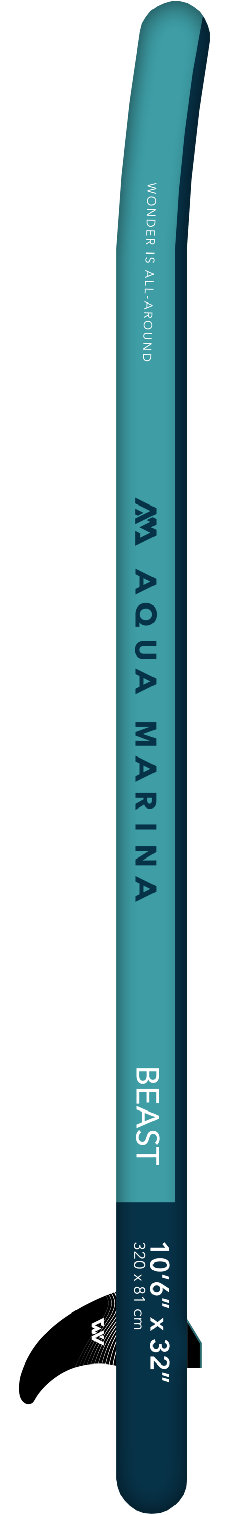 Beast (Aqua Splash) - Advanced All-around iSUP, 3.2m/15cm, with carbon/fiberglass hybrid PASTEL paddle and coil leash Aqua Marina