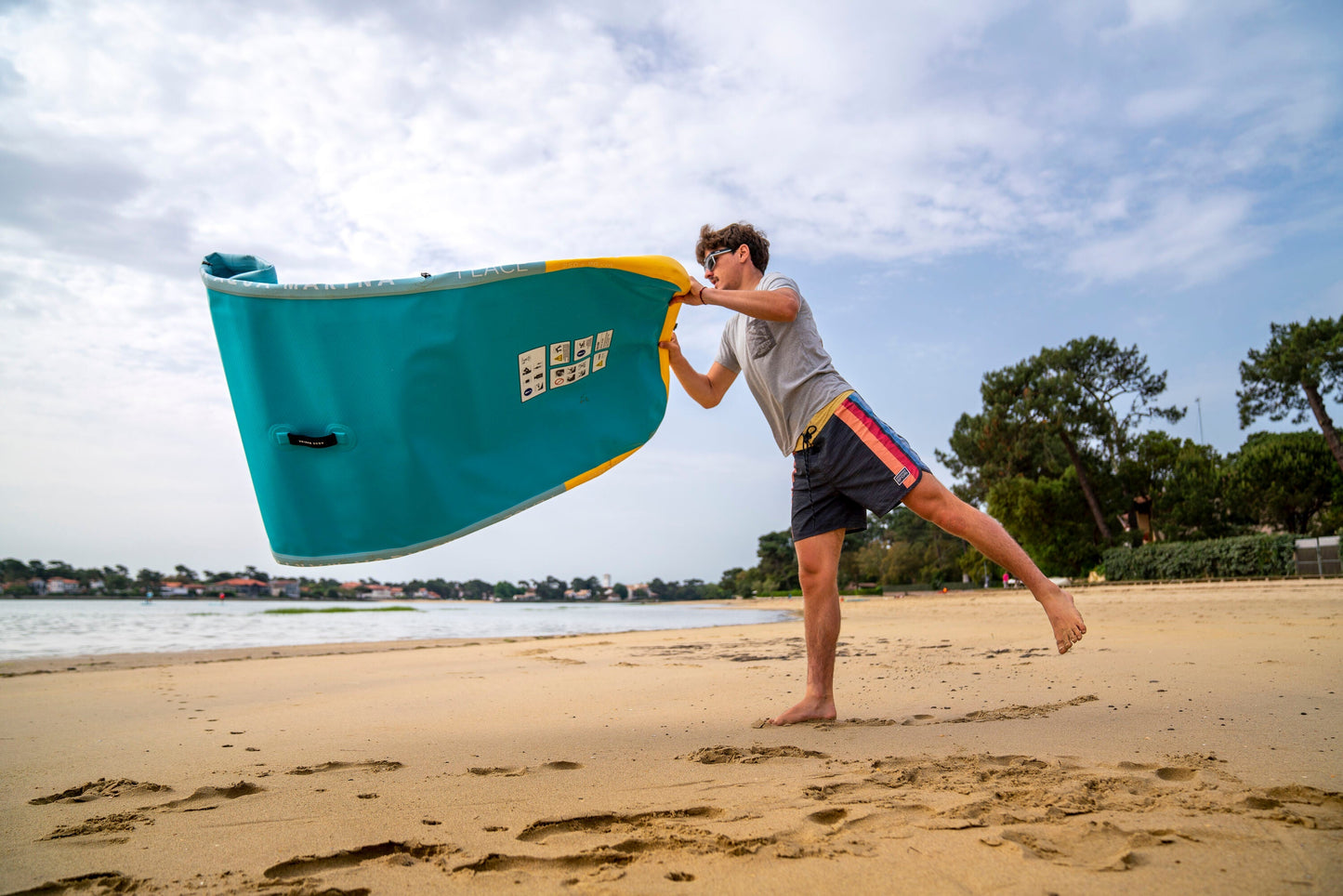 Aqua Marina Peace 8'2" – Inflatable Fitness Mat, 2.5m/15cm, with Carry Strap Aqua Marina