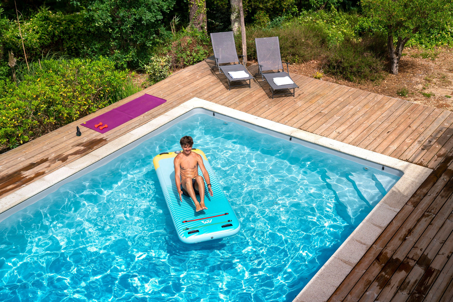 Aqua Marina Peace 8'2" – Inflatable Fitness Mat, 2.5m/15cm, with Carry Strap Aqua Marina