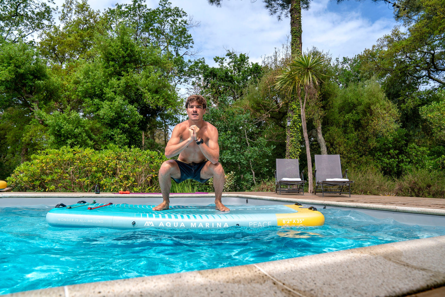 Aqua Marina Peace 8'2" – Inflatable Fitness Mat, 2.5m/15cm, with Carry Strap Aqua Marina