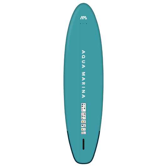 Aqua Marina Beast (Aqua Splash) - Advanced All-Around iSUP, 3.2m/15cm, with Carbon/Fiberglass Hybrid Pastel Paddle and Coil Leash Aqua Marina