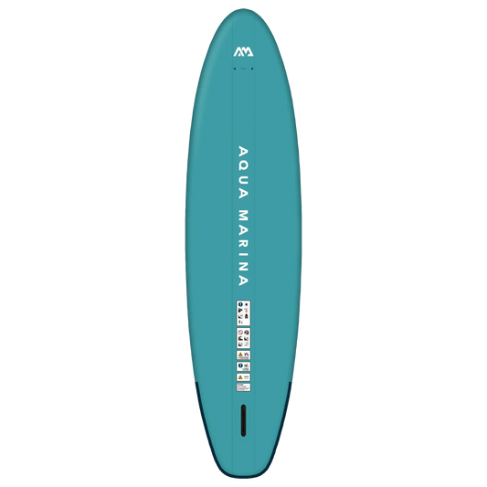 Aqua Marina Beast (Aqua Splash) - Advanced All-Around iSUP, 3.2m/15cm, with Carbon/Fiberglass Hybrid Pastel Paddle and Coil Leash Aqua Marina