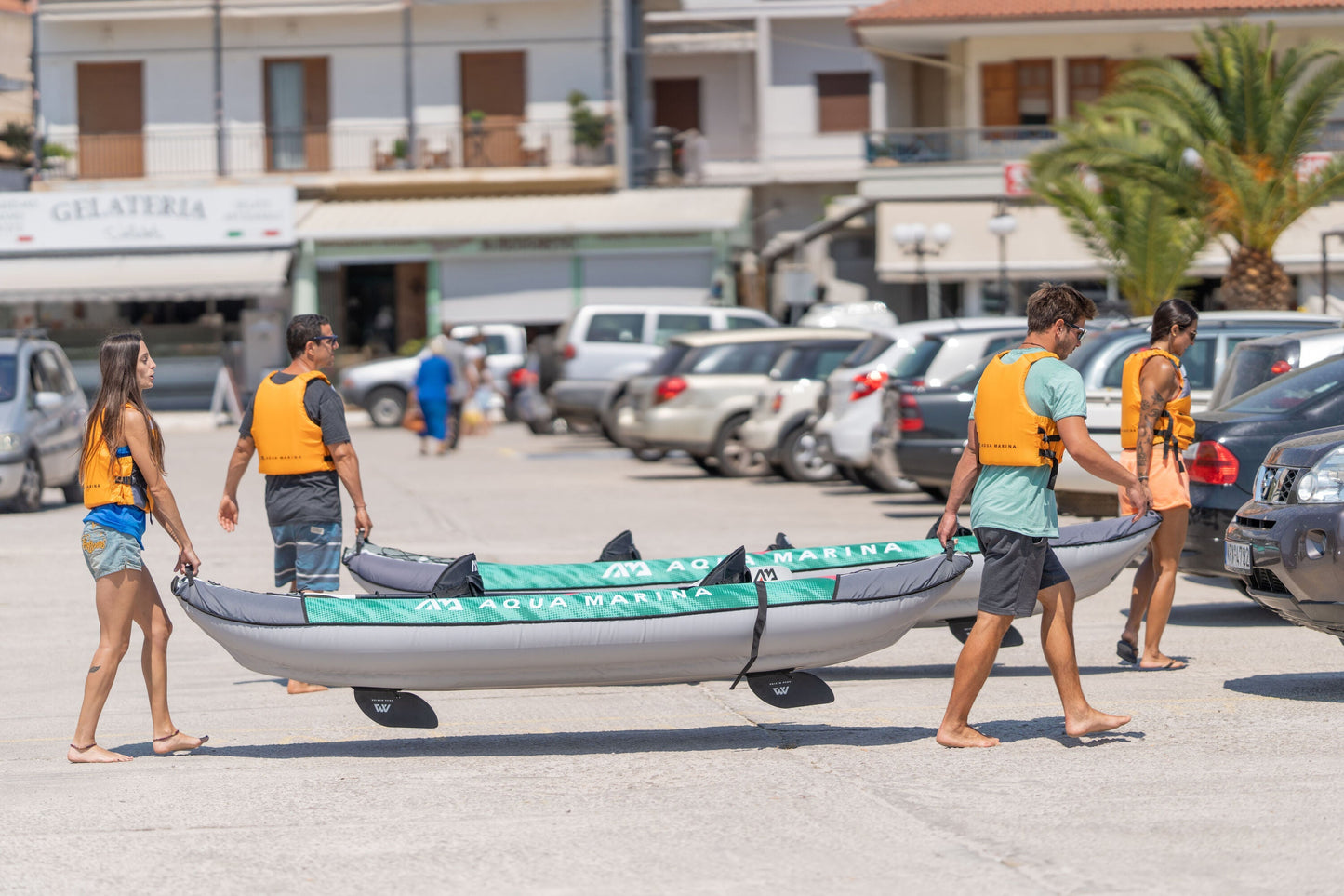 Aqua Marina Laxo-320: Inflatable 2-Person Recreational Kayak for Lakes & Gentle Rivers Aqua Marina