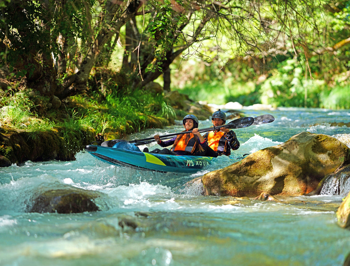 Aqua Marina Steam-412: Versatile Touring & Whitewater Kayak for Tandem Adventures Aqua Marina