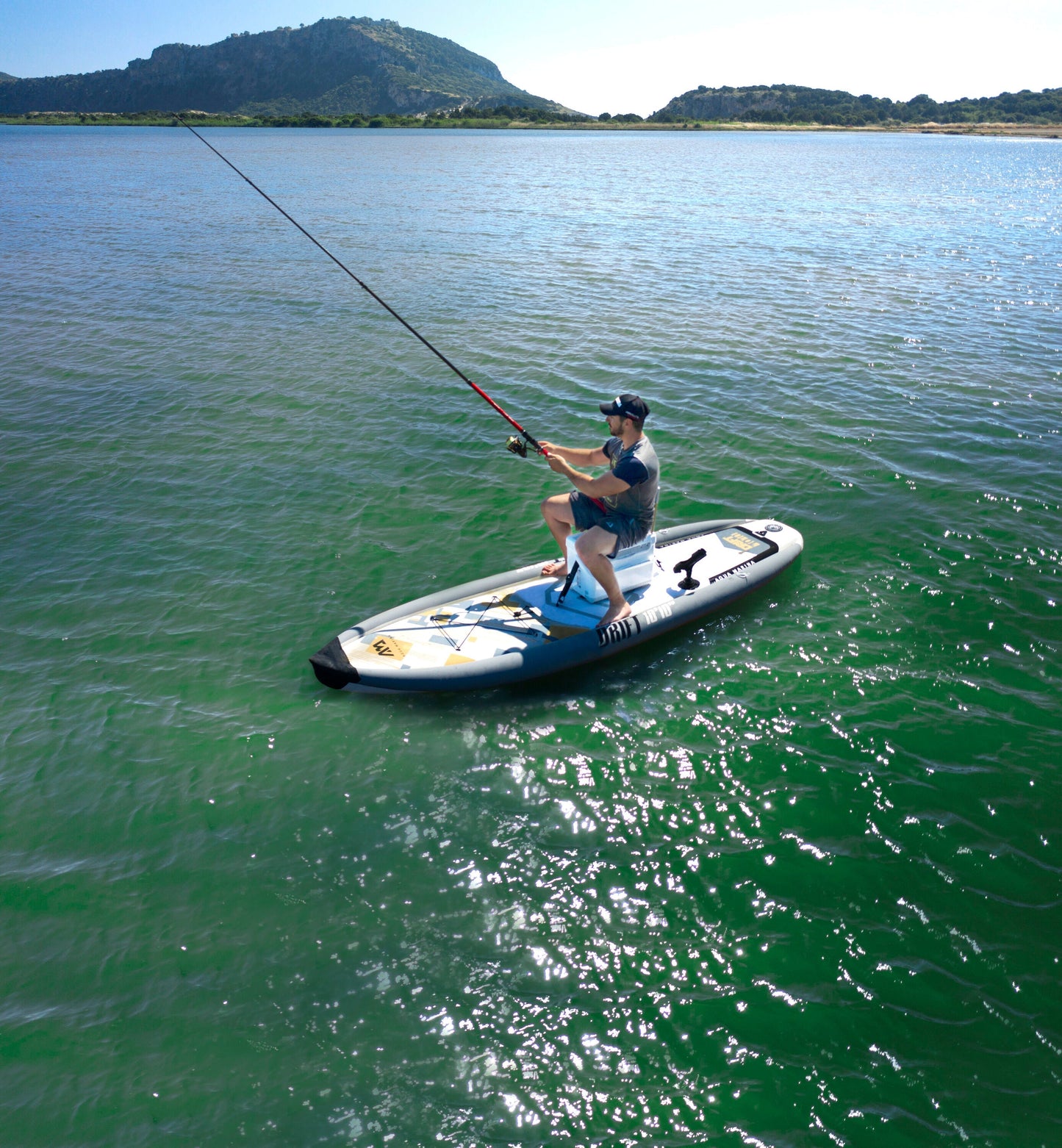 Drift - Fishing iSUP, 3.3m/15cm, with aluminum SPORTS III paddle and safety leash (Fishing Cooler excluded) Aqua Marina