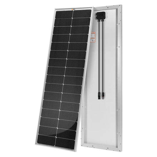 MEGA 100 SLIM | 100 Watt Slim Solar Panel | Compact 12V Off-Grid Narrow Solar Panel for Campers, Overlanders, Boats | 25-Year Output Warranty | UL Certified Rich Solar