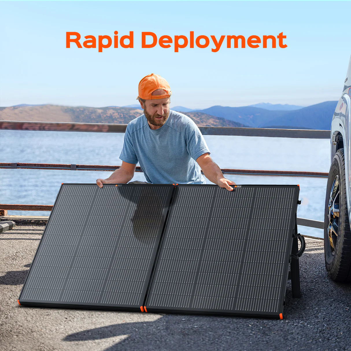 MEGA 200 Portable Briefcase Solar Panel | 200 Watt Portable Solar Panel | Powerful 12V Portable Solar Panel for Generators, Power Stations, Campers | High Efficiency Rich Solar