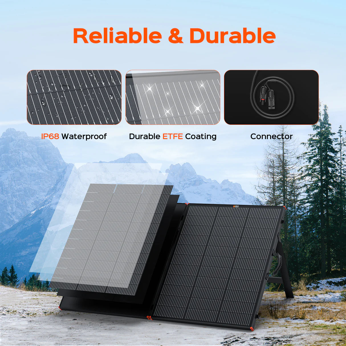 MEGA 200 Portable Briefcase Solar Panel | 200 Watt Portable Solar Panel | Powerful 12V Portable Solar Panel for Generators, Power Stations, Campers | High Efficiency Rich Solar