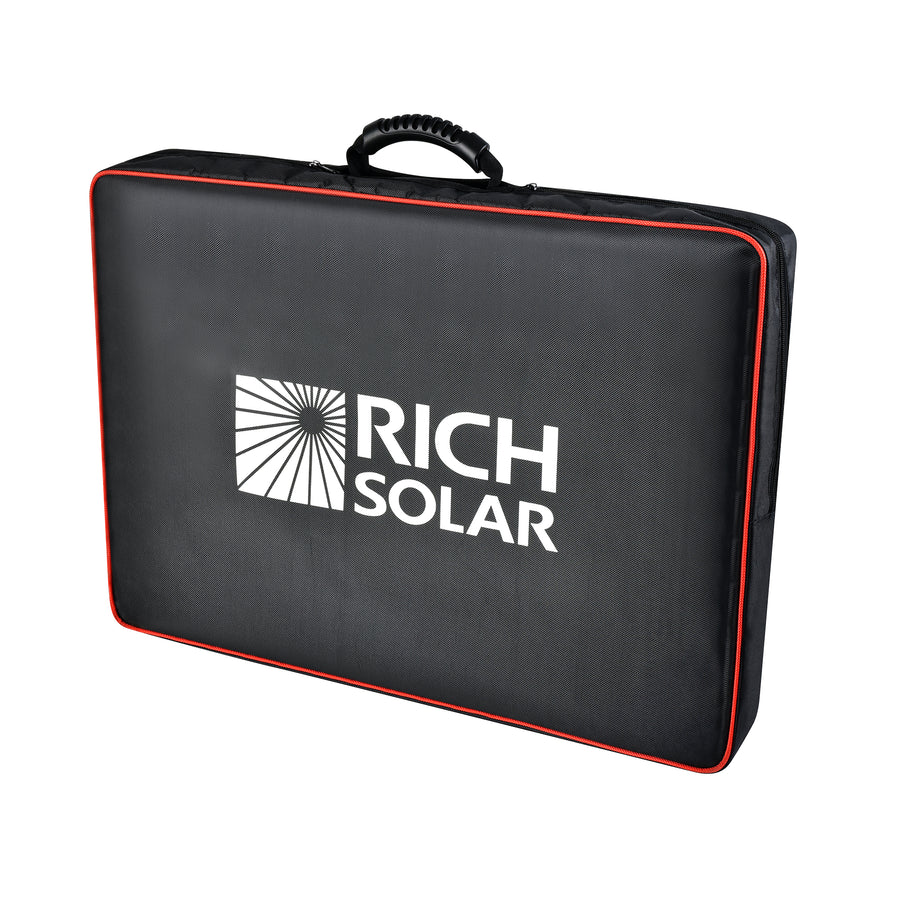 MEGA 200 Portable Briefcase Charging Kit | 200 Watt Portable Solar Panel | Premium 12V Portable Solar Panel for Generators, Vans, Campers | High Efficiency Rich Solar