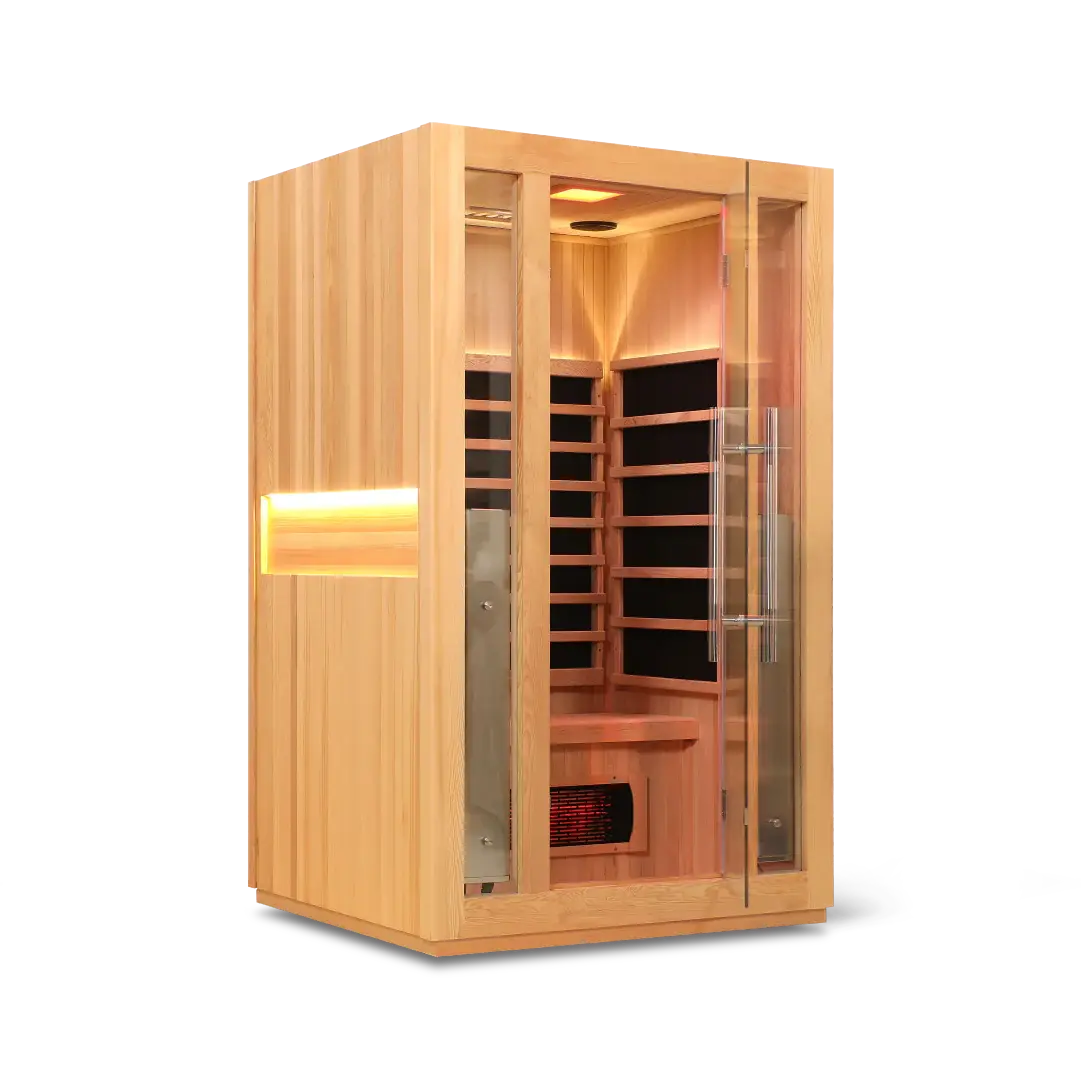 2 Person Full Spectrum "Smart" Infrared Sauna with "WiFi" Control & Scandinavian Design Health Smart
