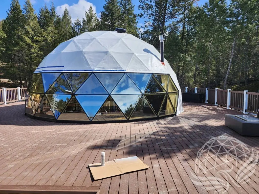 9M Deluxe Glamping Phoenyx Dome, Heavy Frame (White, Sage Green, Desert Beige) Phoenyx Domes