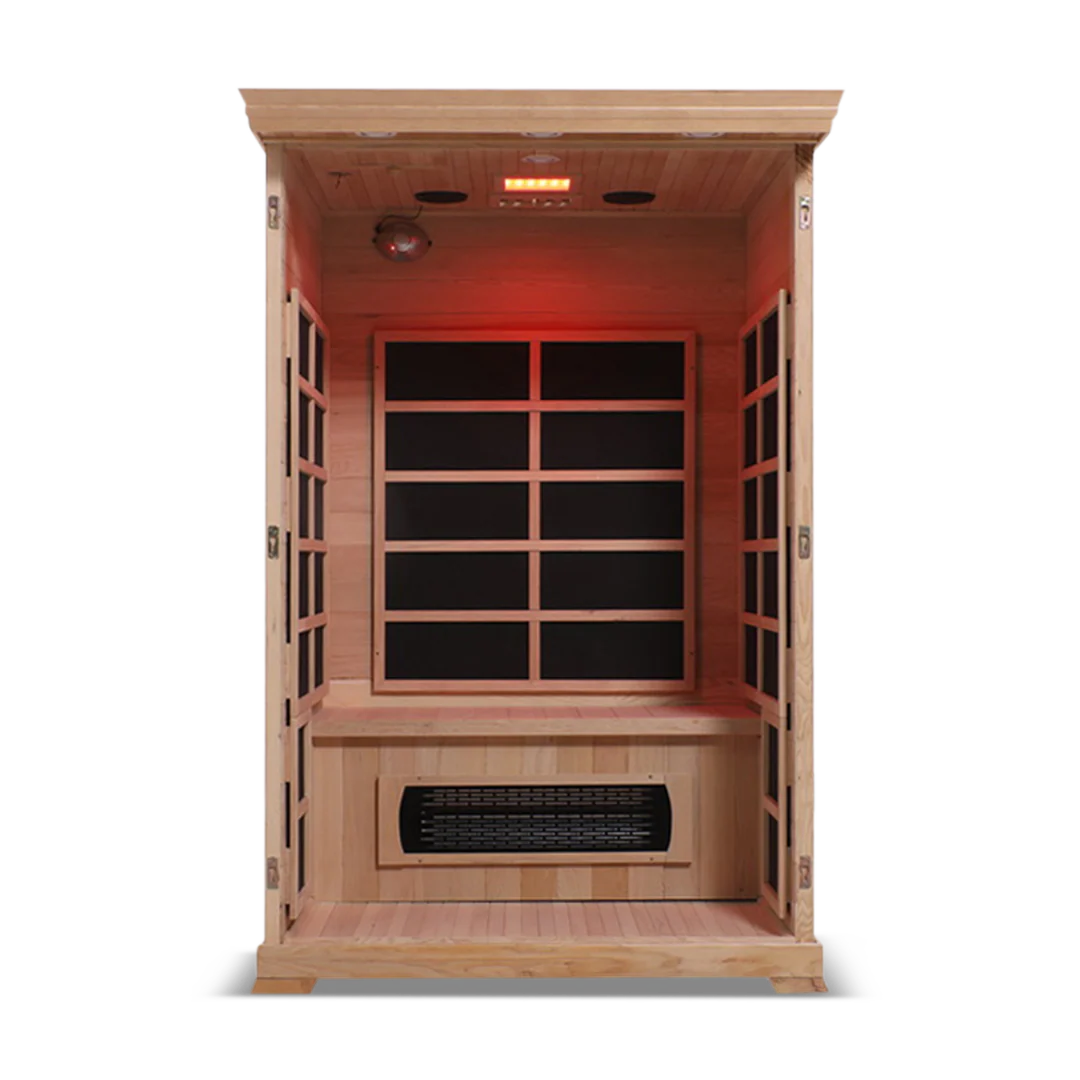 2 Person Full Spectrum Infrared Sauna with PureCarbon Heating & Canadian Wood Health Smart