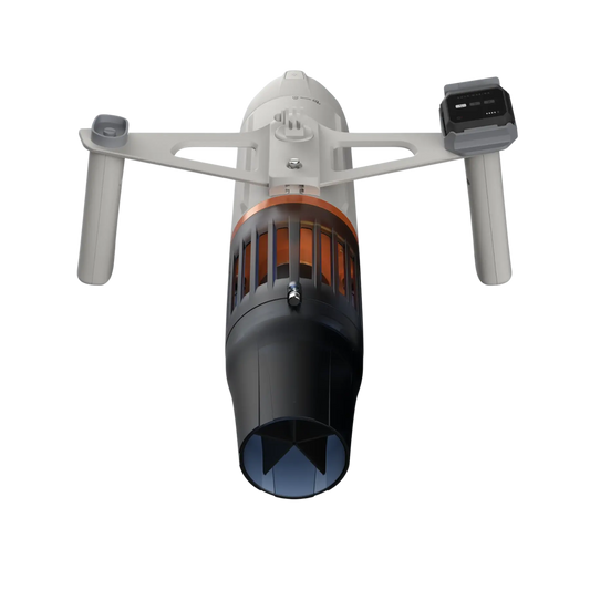 Aqua Marina BLUEDRIVE X PRO underwater jet with twin handles and a black-and-orange propulsion housing