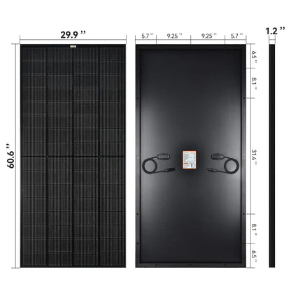 MEGA 250 | 250 Watt Solar Panel | Premier 12V Off-Grid Solar Panel for RVs, Vans, Boats | 25-Year Output Warranty | UL Certified Rich Solar
