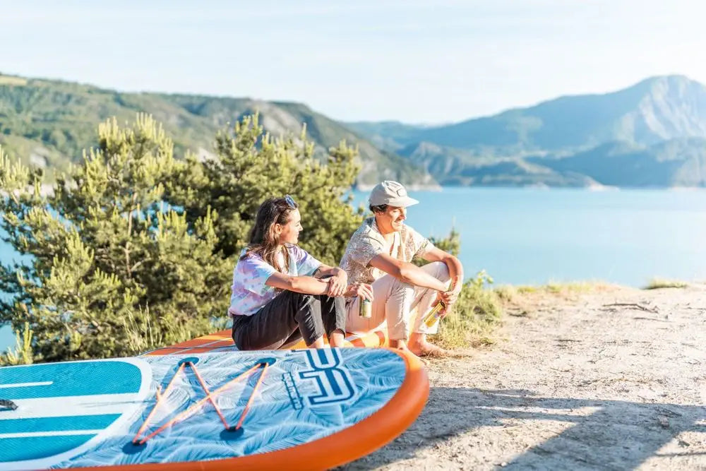 Aqua Marina Pure Air Tropic 12'0" (Blue) – All-Round iSUP with Adjustable Aluminum Paddle and Safety Leash Aqua Marina