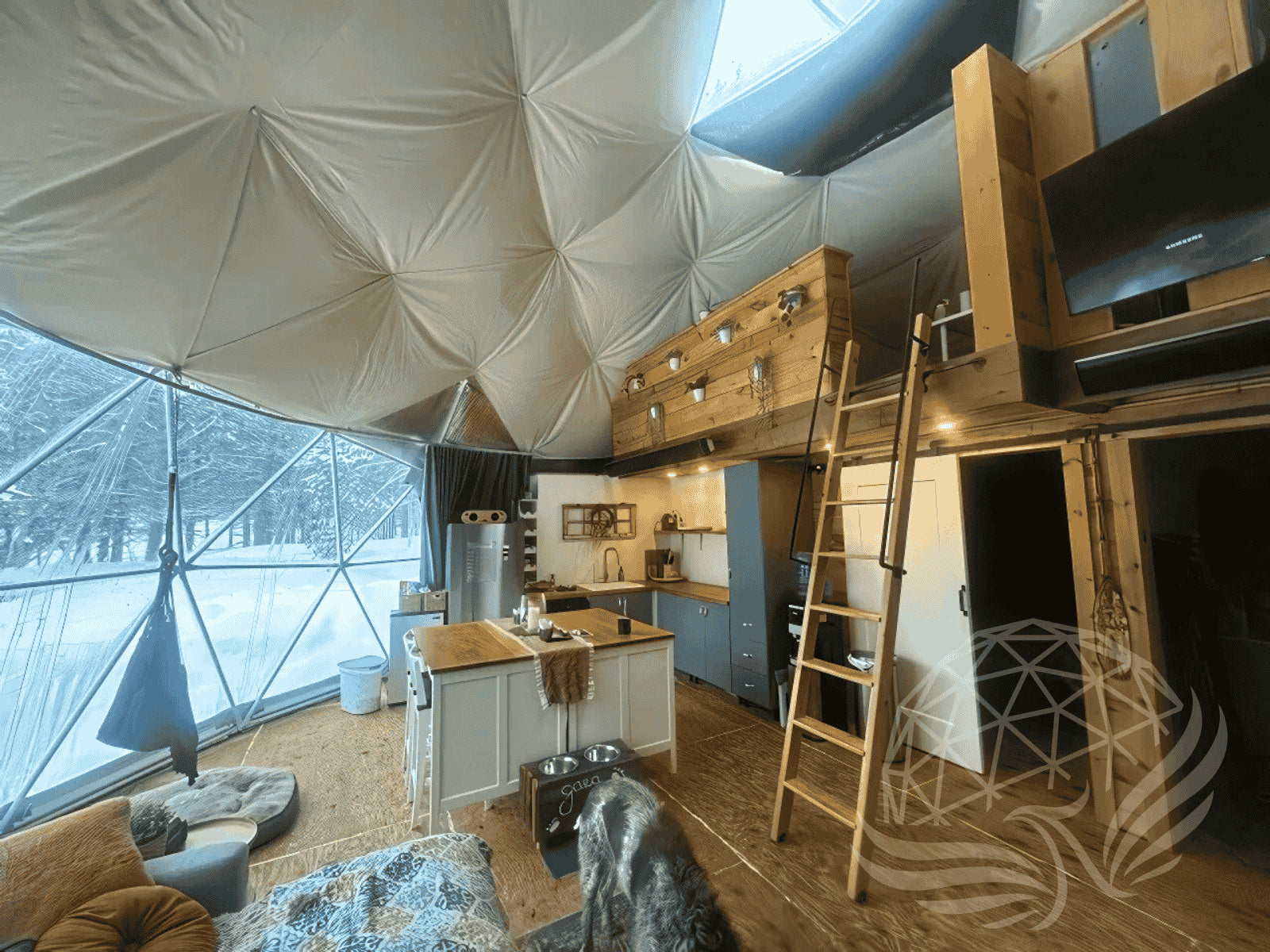 10M Deluxe Glamping Dome, Heavy Frame (White, Sage Green, Desert Beige) Phoenyx Domes