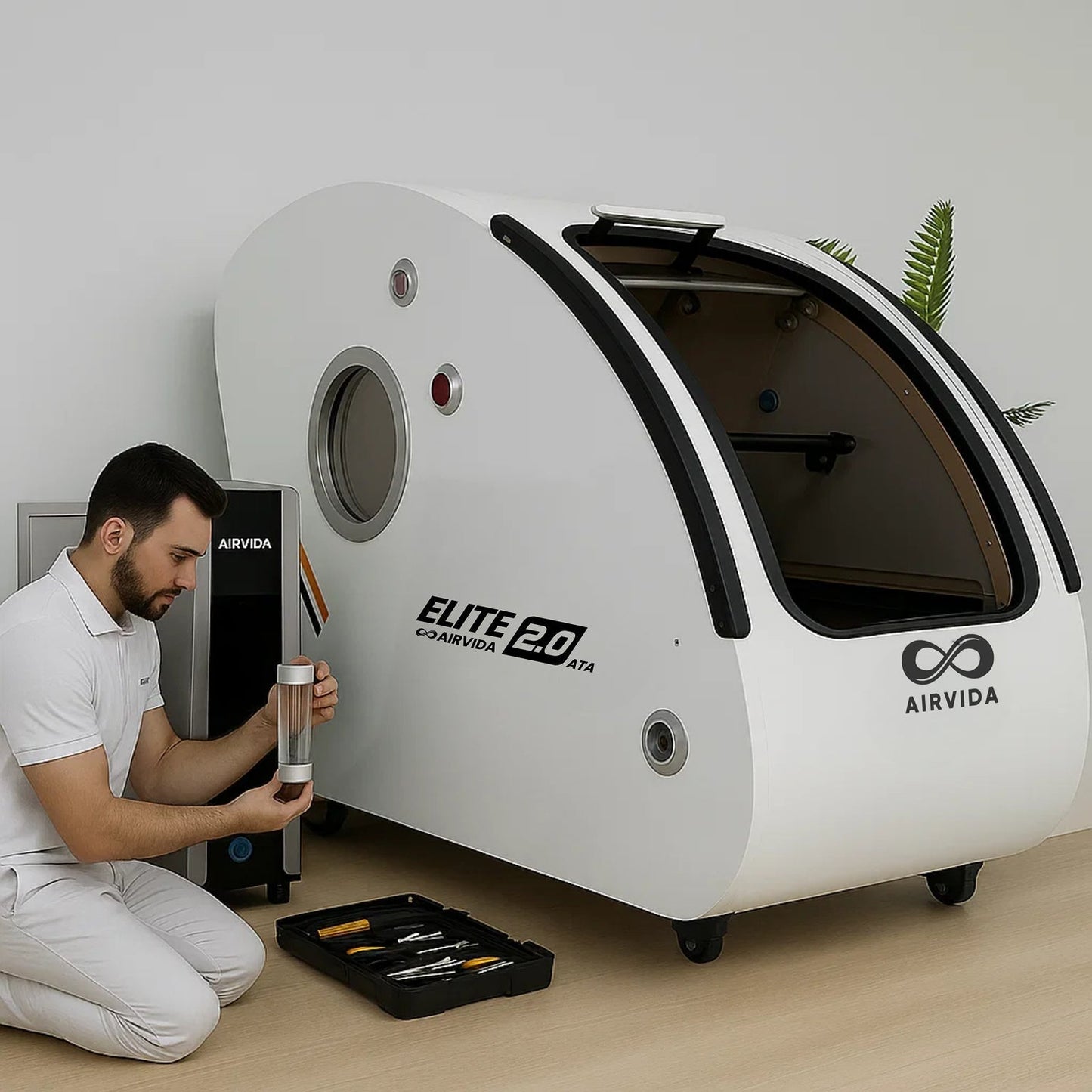 Sitting Hard Shell Hyperbaric Chamber 1.3-2.0 ATA  -Airvida Elite The Recovery Outlet