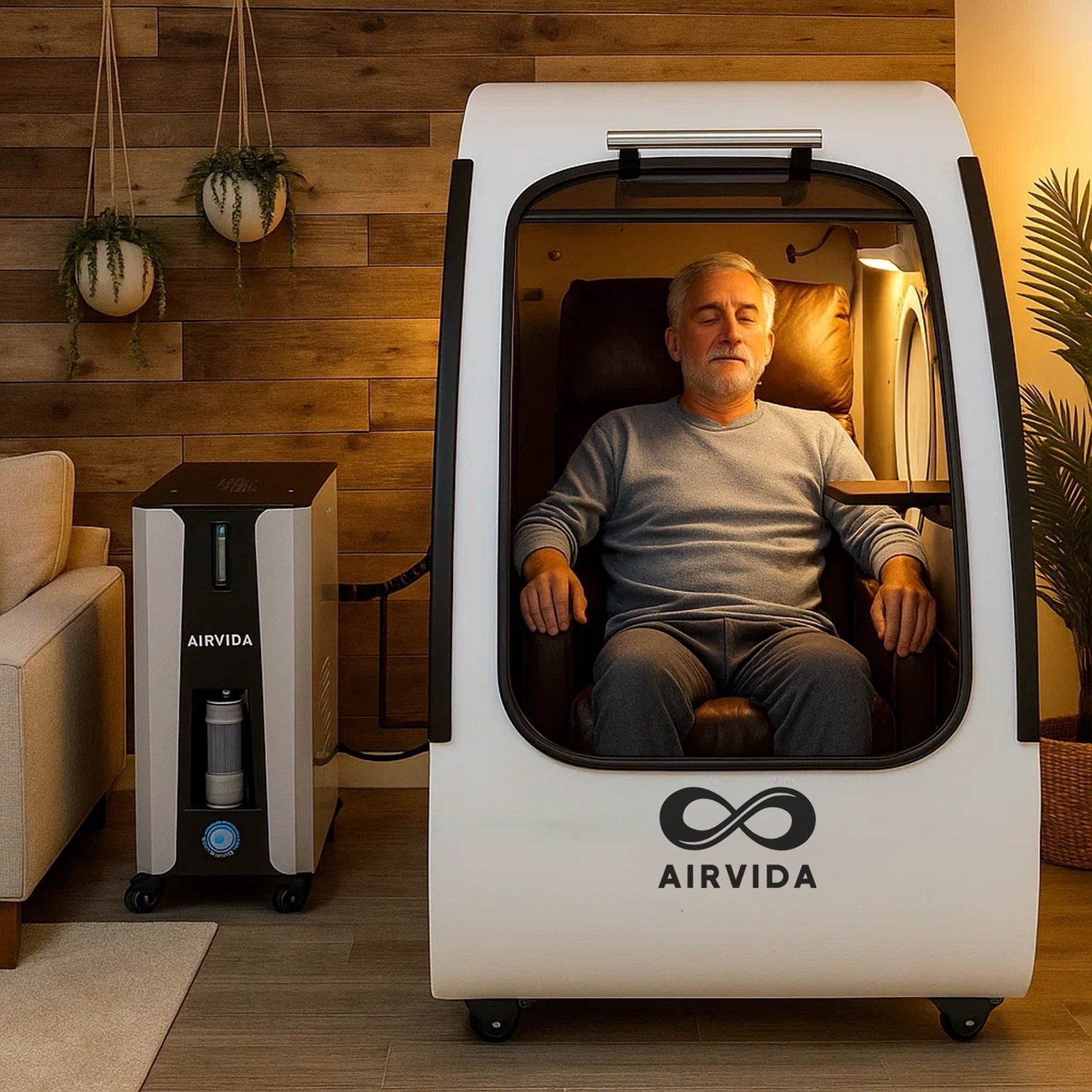 Sitting Hard Shell Hyperbaric Chamber 1.3-2.0 ATA  -Airvida Elite The Recovery Outlet