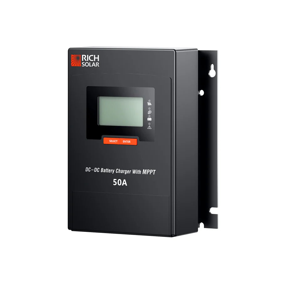 BRAVO 50 DC | 50 Amp DC-DC Solar Charge Controller with MPPT | Premium 50A 12V/24V DC-DC Solar Controller with MPPT for RVs, Trailers, Campers, Vans, Boats, Off-Grid | #1 Ranked DC to DC Solar Controller Rich Solar