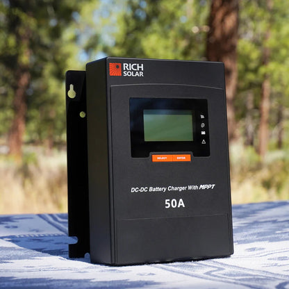 BRAVO 50 DC | 50 Amp DC-DC Solar Charge Controller with MPPT | Premium 50A 12V/24V DC-DC Solar Controller with MPPT for RVs, Trailers, Campers, Vans, Boats, Off-Grid | #1 Ranked DC to DC Solar Controller Rich Solar