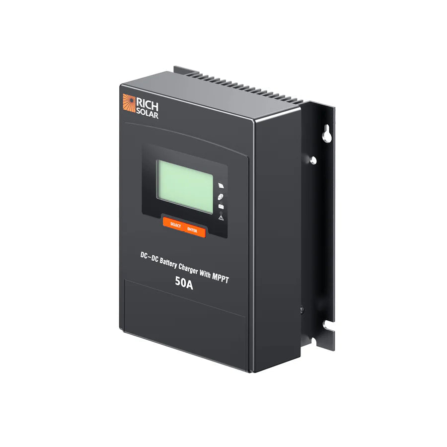 BRAVO 50 DC | 50 Amp DC-DC Solar Charge Controller with MPPT | Premium 50A 12V/24V DC-DC Solar Controller with MPPT for RVs, Trailers, Campers, Vans, Boats, Off-Grid | #1 Ranked DC to DC Solar Controller Rich Solar