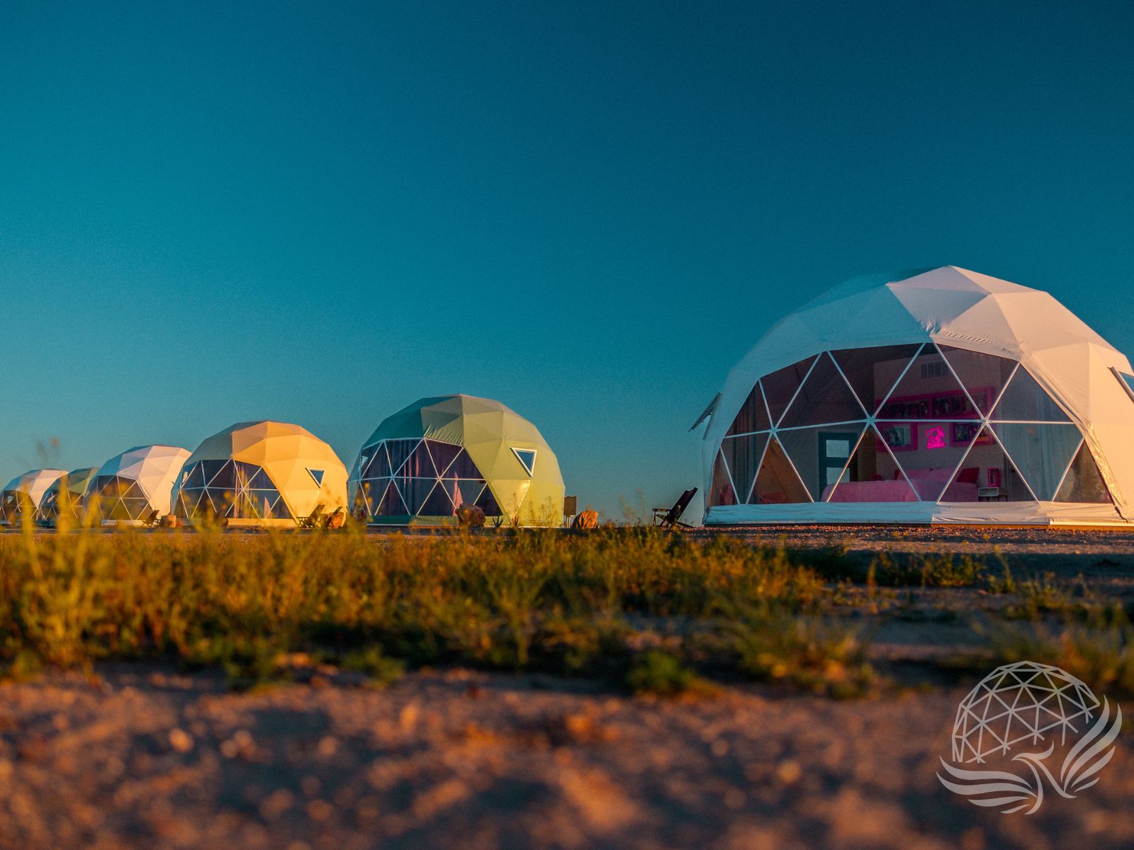 9M Deluxe Glamping Phoenyx Dome, Heavy Frame (White, Sage Green, Desert Beige) Phoenyx Domes