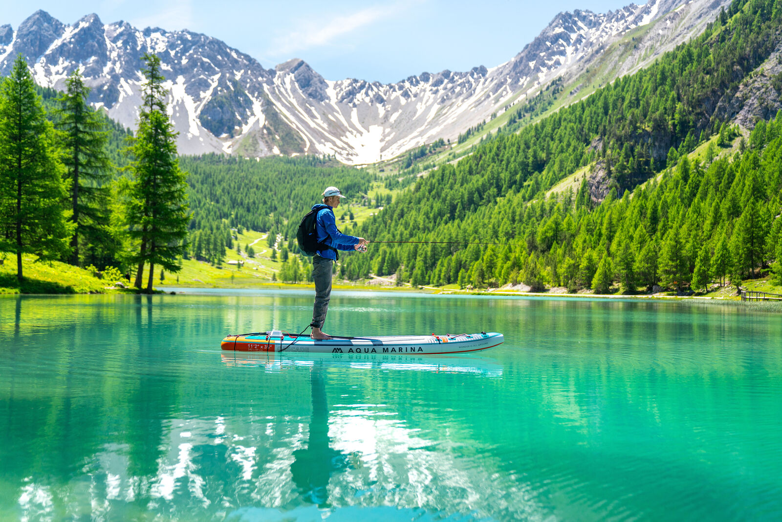 Aqua Marina Cascade 11'2" Inflatable Stand Up Paddle-Kayak Hybrid Board Aqua Marina