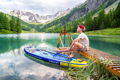 Aqua Marina Vibrant 8'0" – Youth All-Around iSUP, 2.44m/10cm, with Paddle and Safety Leash Aqua Marina