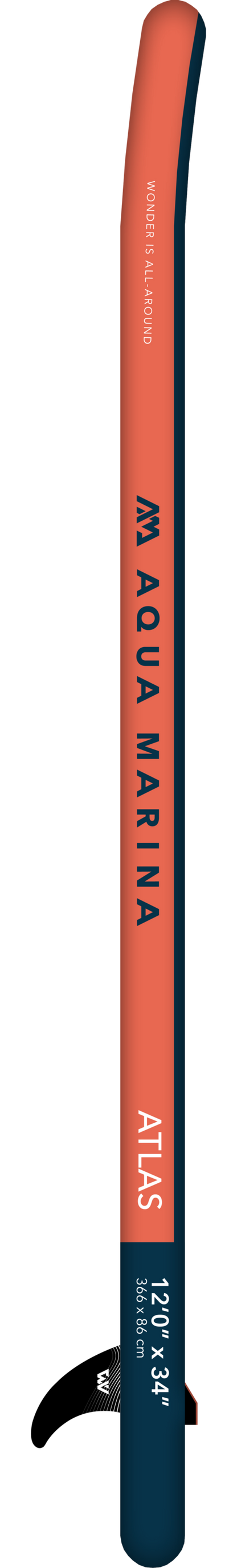Aqua Marina Atlas (Sky Glider) – Advanced All-Around iSUP, 3.66m/15cm, with Carbon/Fiberglass Hybrid PASTEL Paddle and Coil Leash Aqua Marina