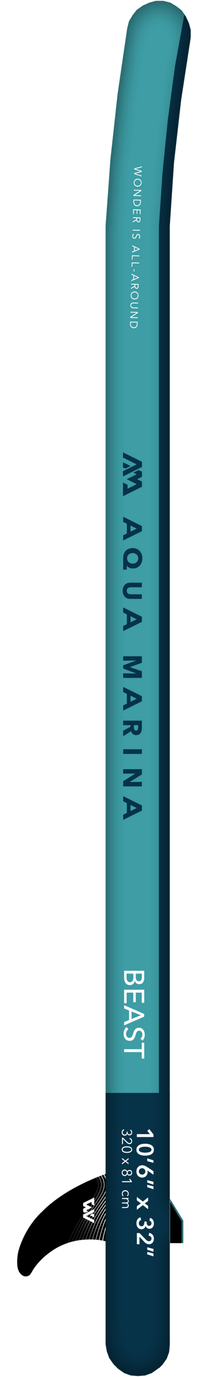 Beast (Aqua Splash) - Advanced All-around iSUP, 3.2m/15cm, with carbon/fiberglass hybrid PASTEL paddle and coil leash Aqua Marina