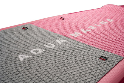 Coral (Raspberry) - Advanced All-around iSUP, 3.1m/12cm, with carbon/fiberglass hybrid PASTEL paddle, coil leash and carry strap Aqua Marina