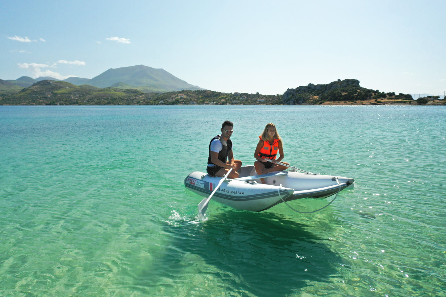 Aqua Marina Aircat, Inflatable Catamaran Boat 11-ft with DWF Air Deck Aqua Marina
