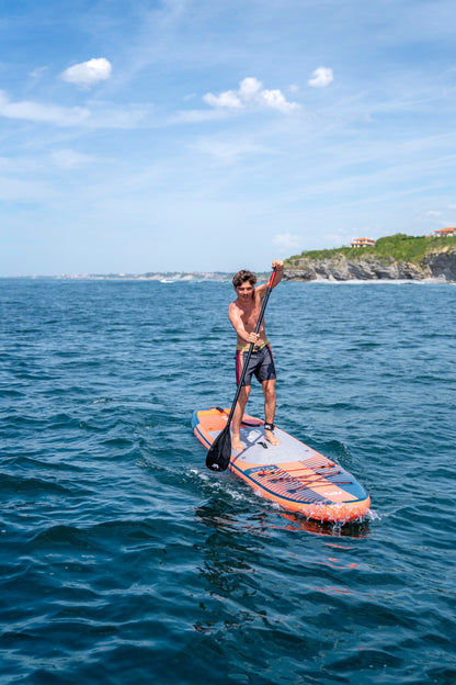 Aqua Marina Atlas (Sky Glider) – Advanced All-Around iSUP, 3.66m/15cm, with Carbon/Fiberglass Hybrid PASTEL Paddle and Coil Leash Aqua Marina