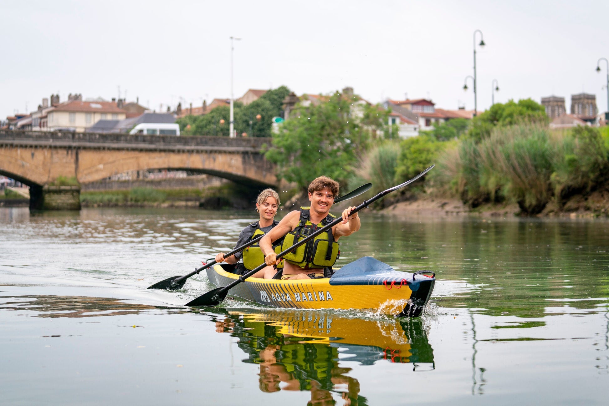 Aqua Marina Tomahawk AIR-K 375 High-Pressure Speed Kayak – 1-Person Touring Performance Kayak (DWF Deck, Paddle Excluded) Aqua Marina