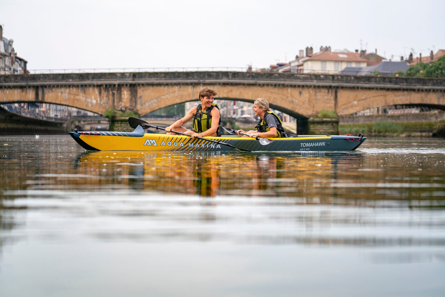 Aqua Marina Tomahawk AIR-K 375 High-Pressure Speed Kayak – 1-Person Touring Performance Kayak (DWF Deck, Paddle Excluded) Aqua Marina