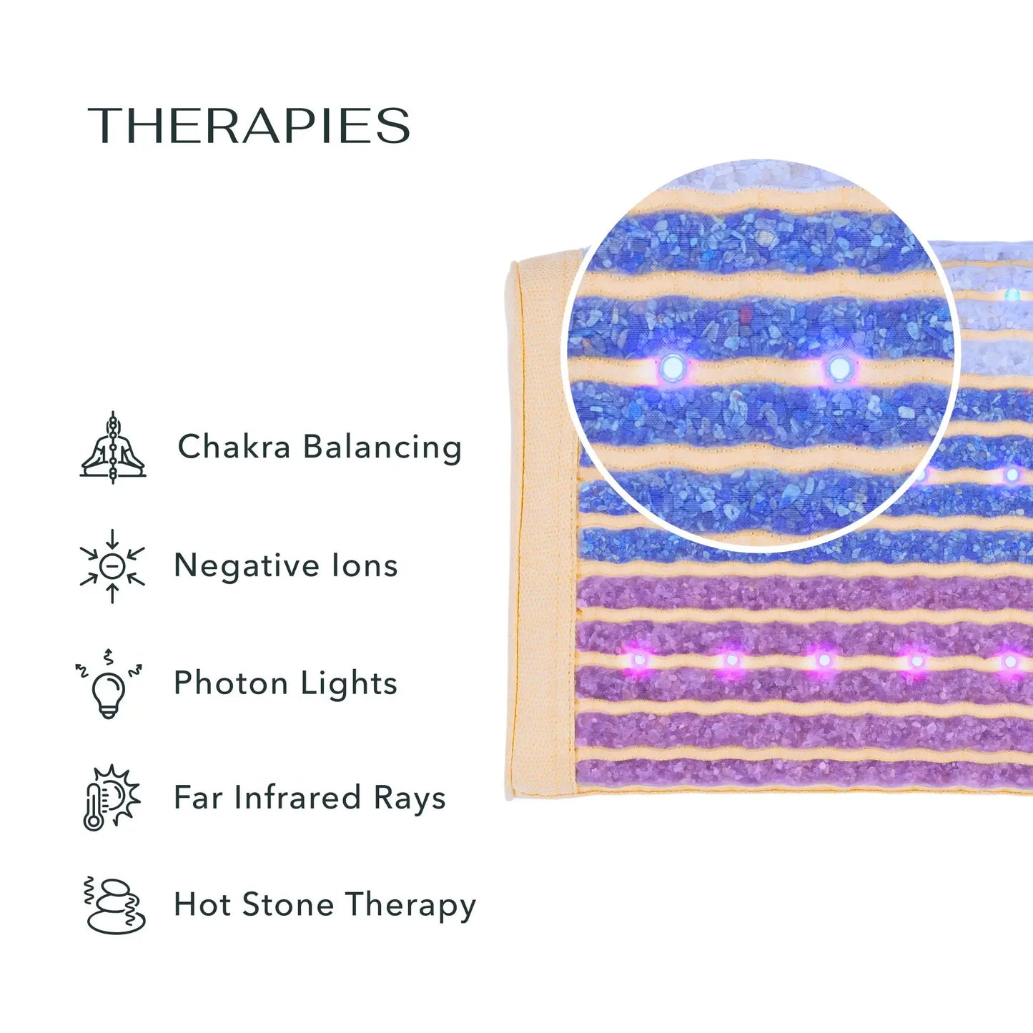Gemstone Heating Pillow for Pain Relief and Sleep