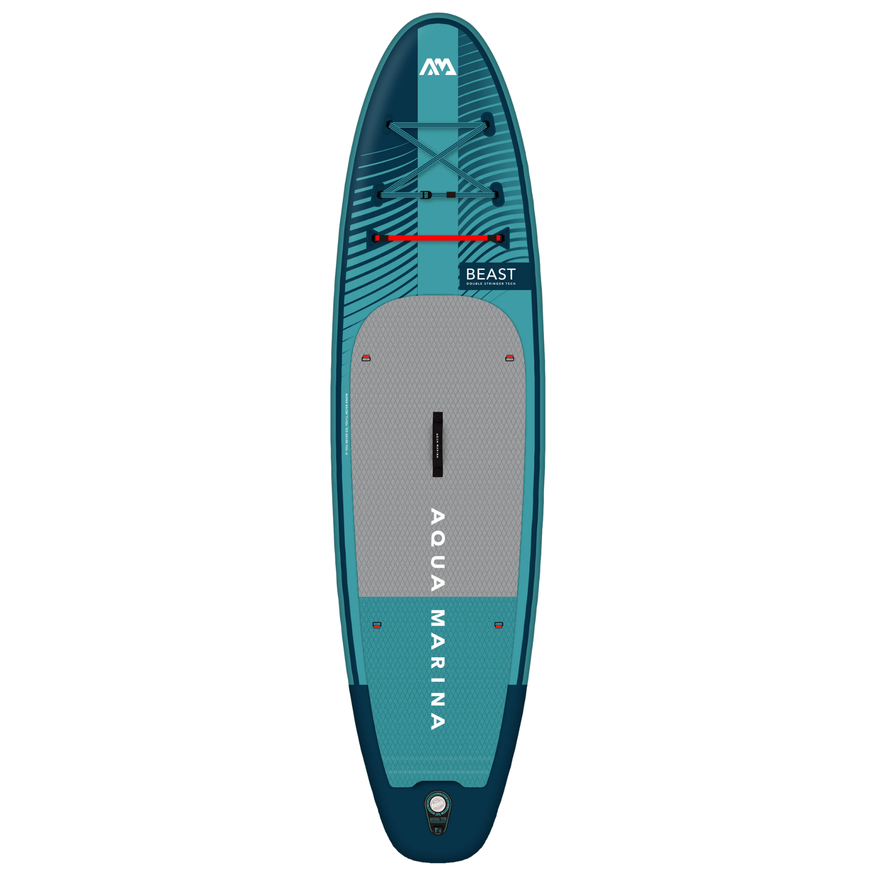 Aqua Marina Beast (Aqua Splash) - Advanced All-Around iSUP, 3.2m/15cm, with Carbon/Fiberglass Hybrid Pastel Paddle and Coil Leash Aqua Marina