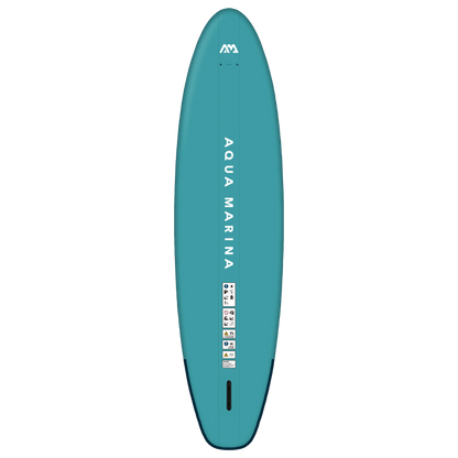 Aqua Marina Beast (Aqua Splash) - Advanced All-Around iSUP, 3.2m/15cm, with Carbon/Fiberglass Hybrid Pastel Paddle and Coil Leash Aqua Marina