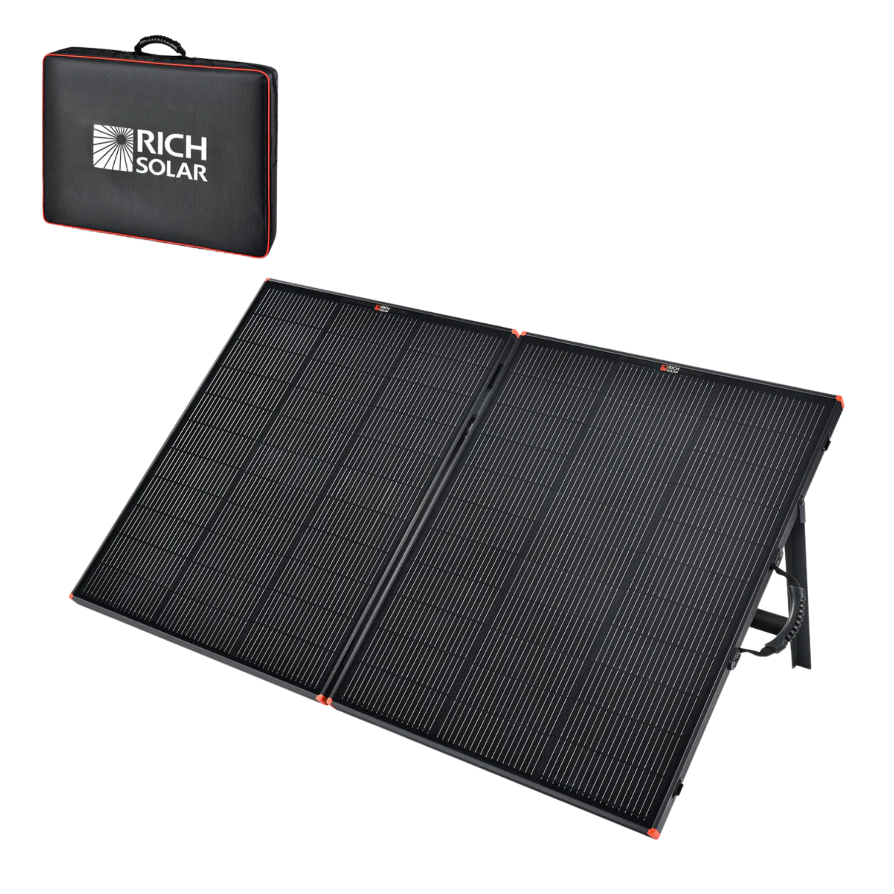 MEGA 200 Portable Briefcase Solar Panel | 200 Watt Portable Solar Panel | Powerful 12V Portable Solar Panel for Generators, Power Stations, Campers | High Efficiency Rich Solar