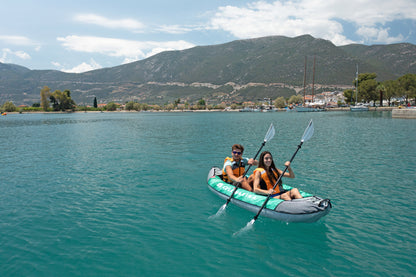 Aqua Marina Laxo-320: Inflatable 2-Person Recreational Kayak for Lakes & Gentle Rivers Aqua Marina